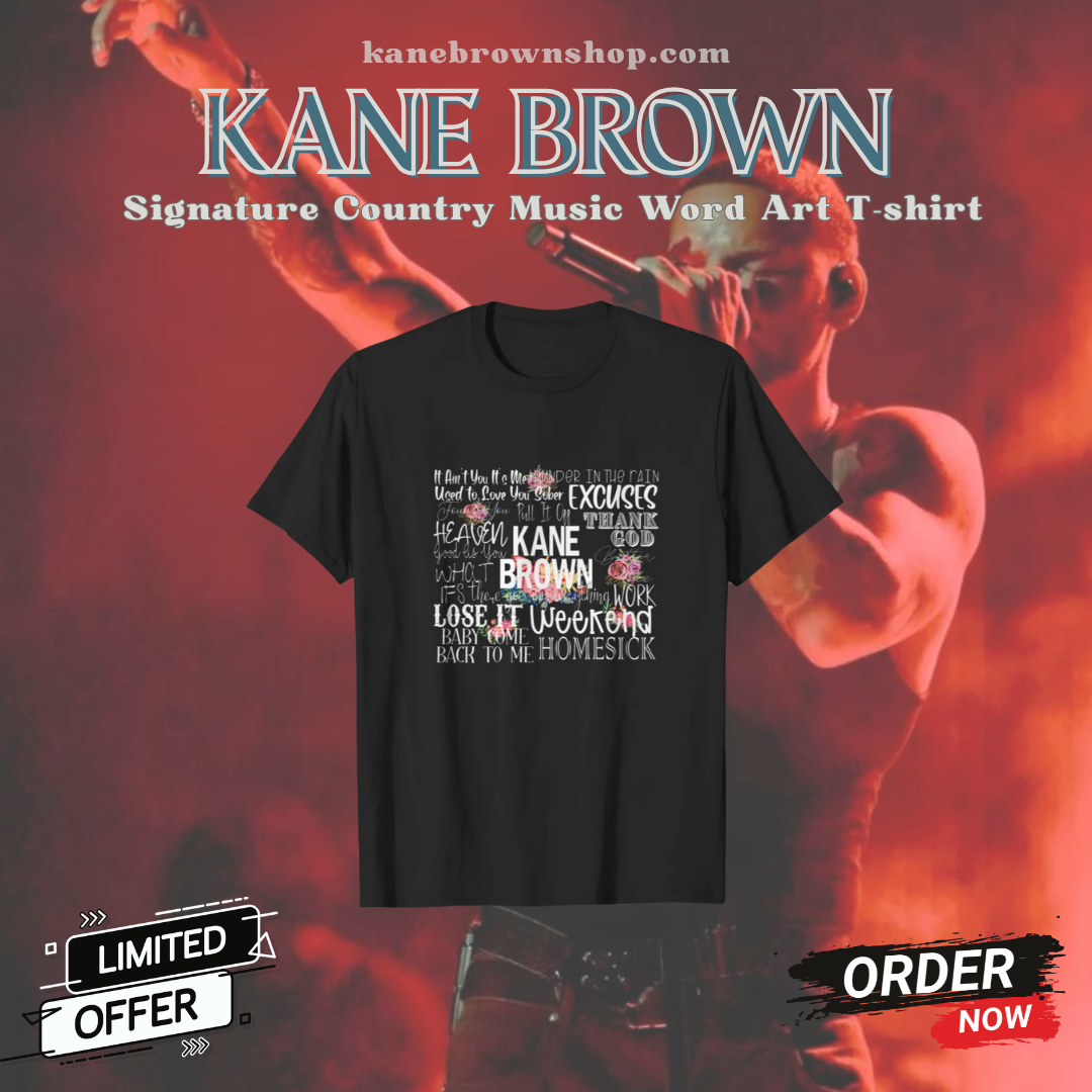 Kane Brown T-shirts – Signature Country Music Word Art